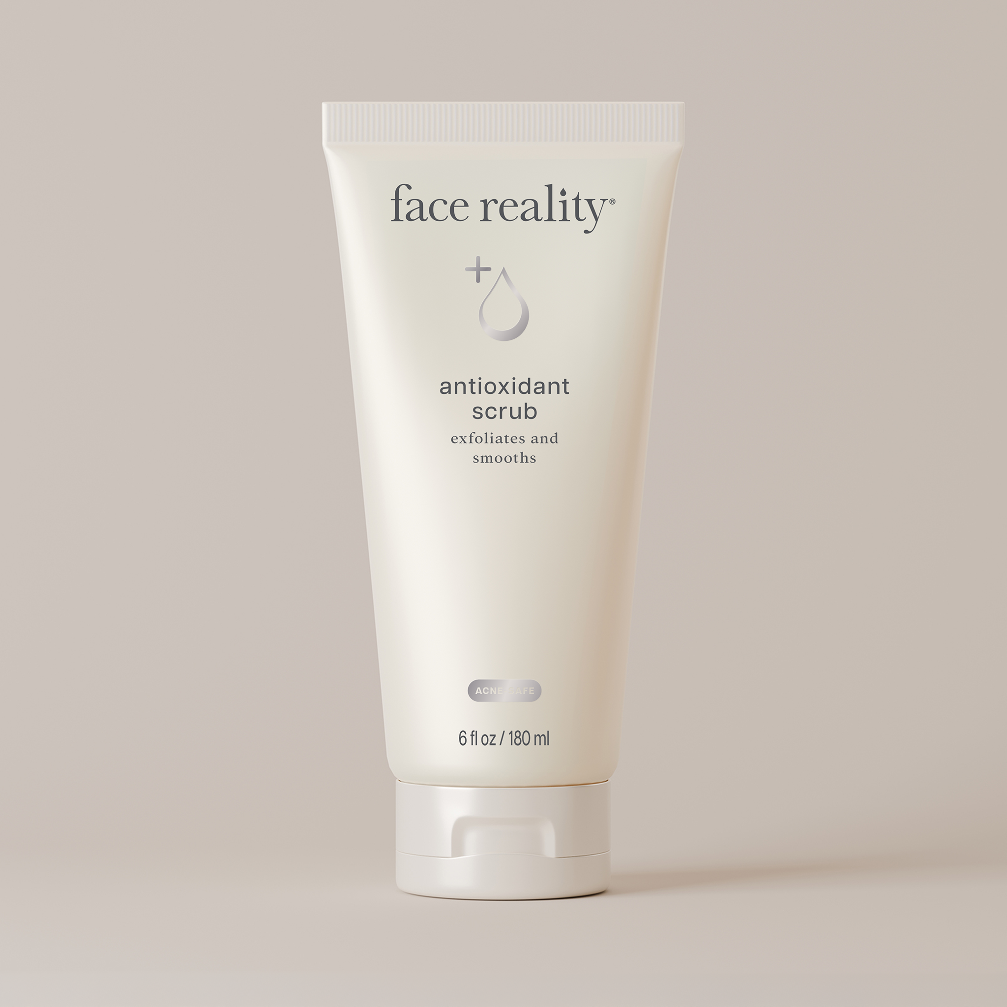 Antioxidant Scrub tube of face reality antioxidant scrub on a light background